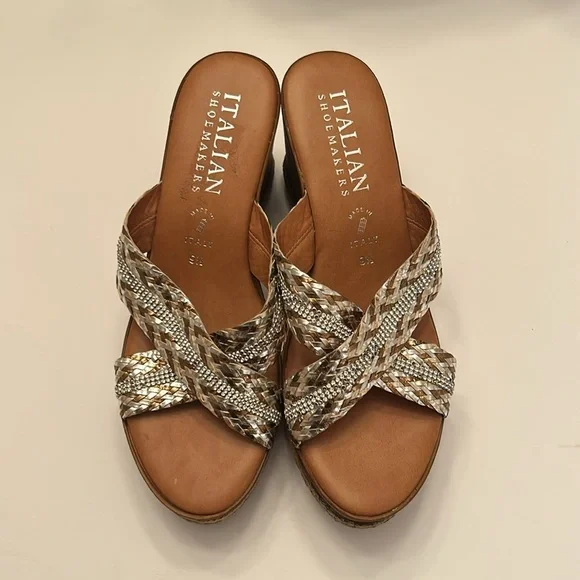 Italian Shoemakers gorgeous strappy slide heeled sandals - Picture 4 of 14